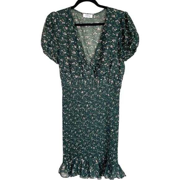 Lilyful Green Floral Mini Dress - Picture 7 of 13